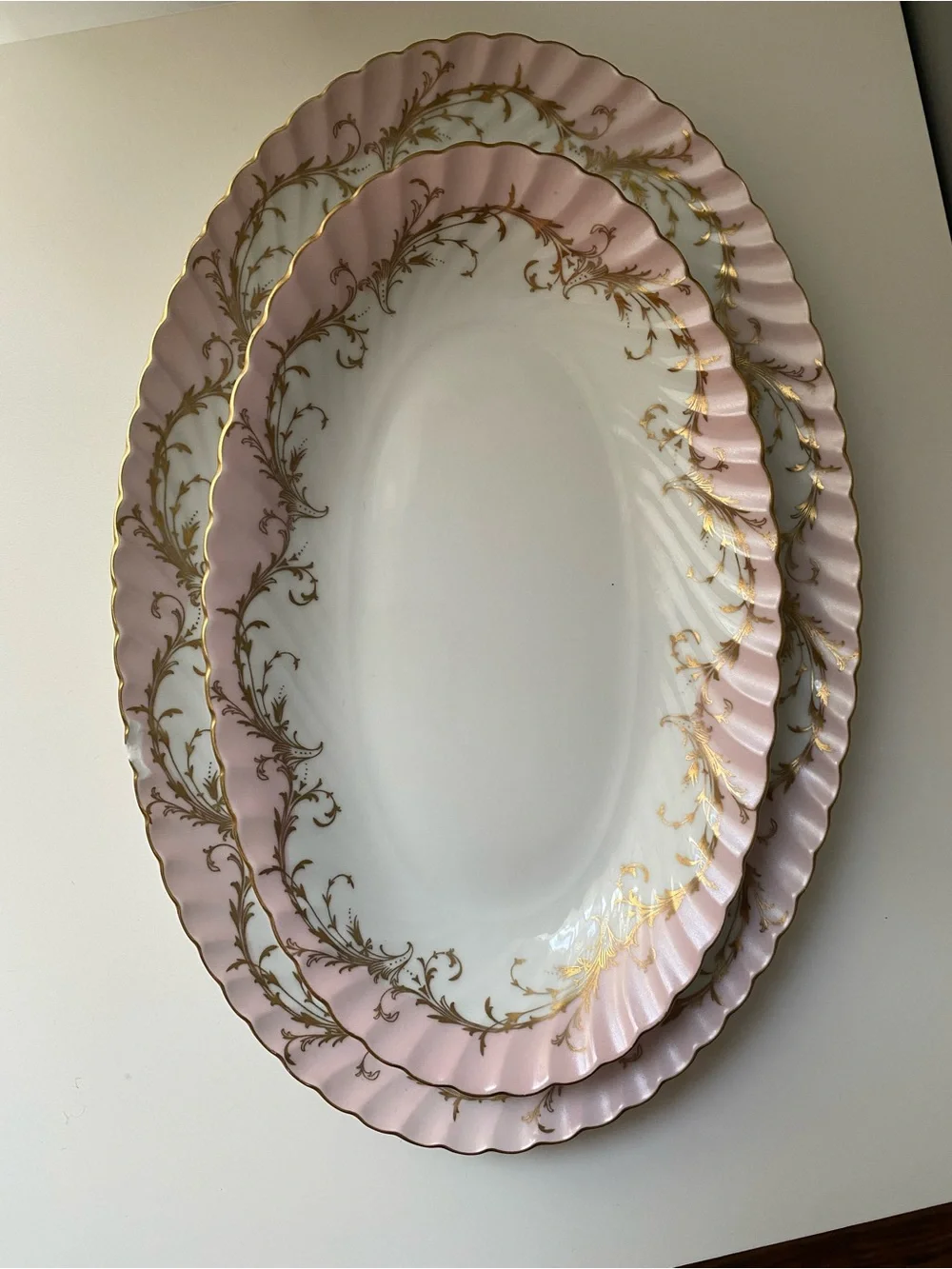 Royal Bayreuth Germany set of two oval platters